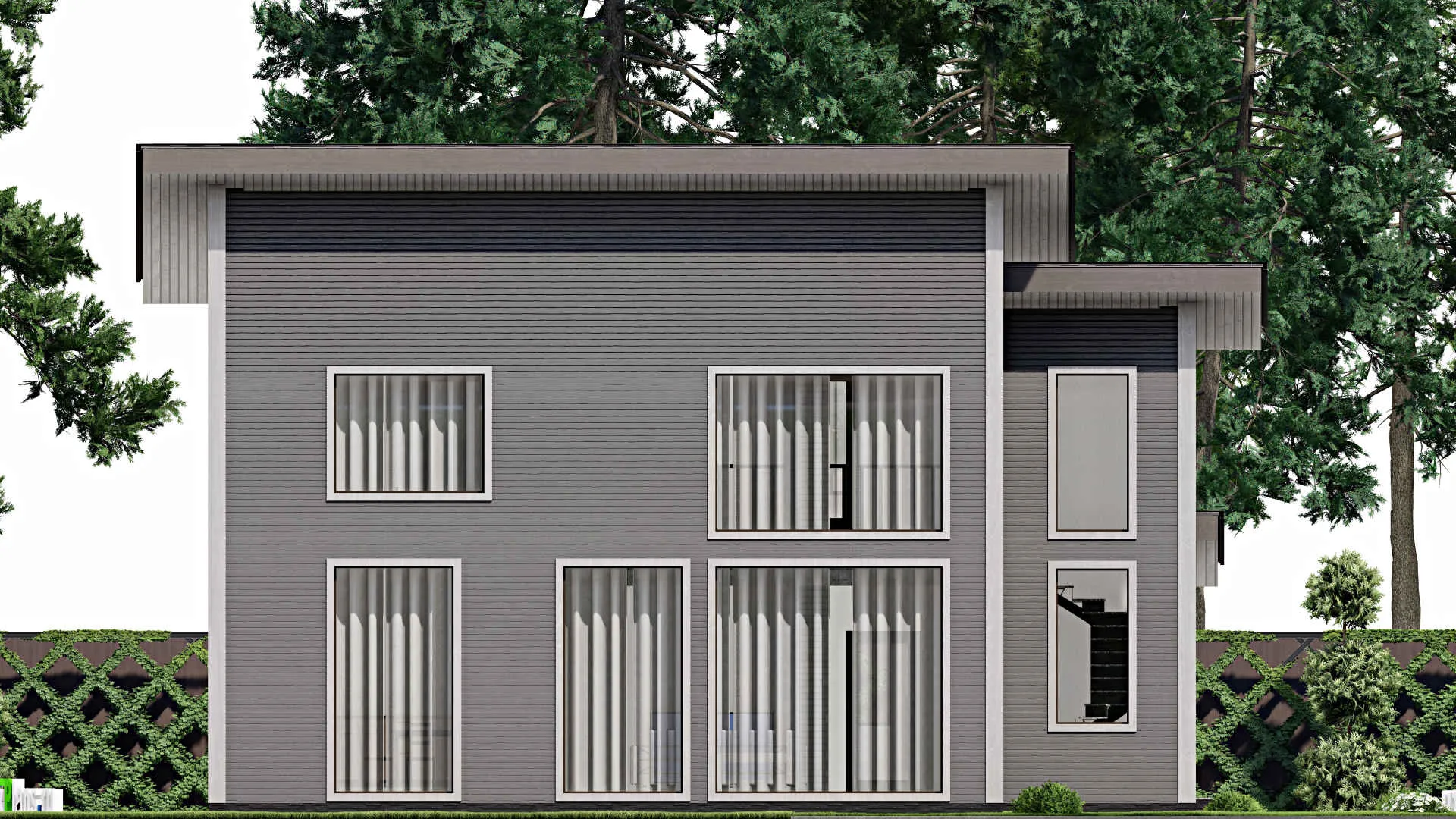 F-7235 - Проект дома с мансардой 11 на 13, площадью 160 м² с 4 спальнями