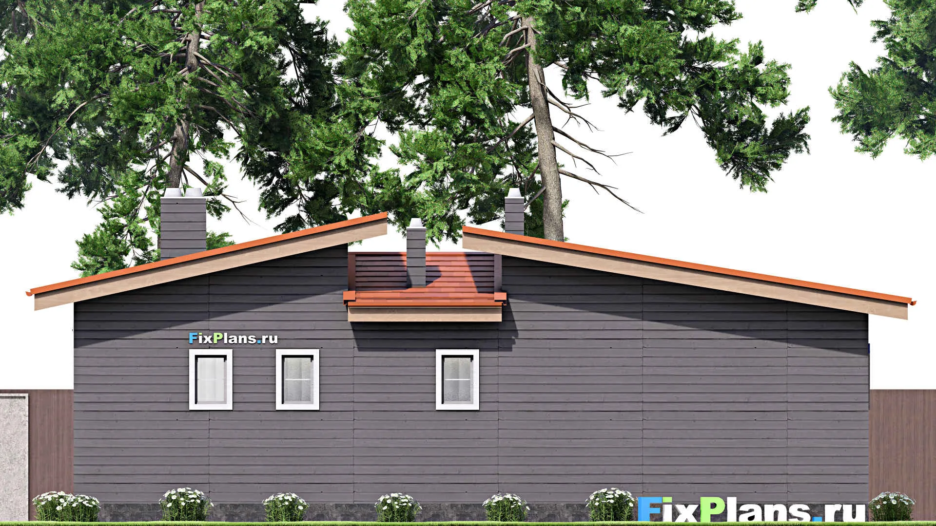 F-14840 - Проект бани 8 на 14, площадью 70 м² с 2 санузлами