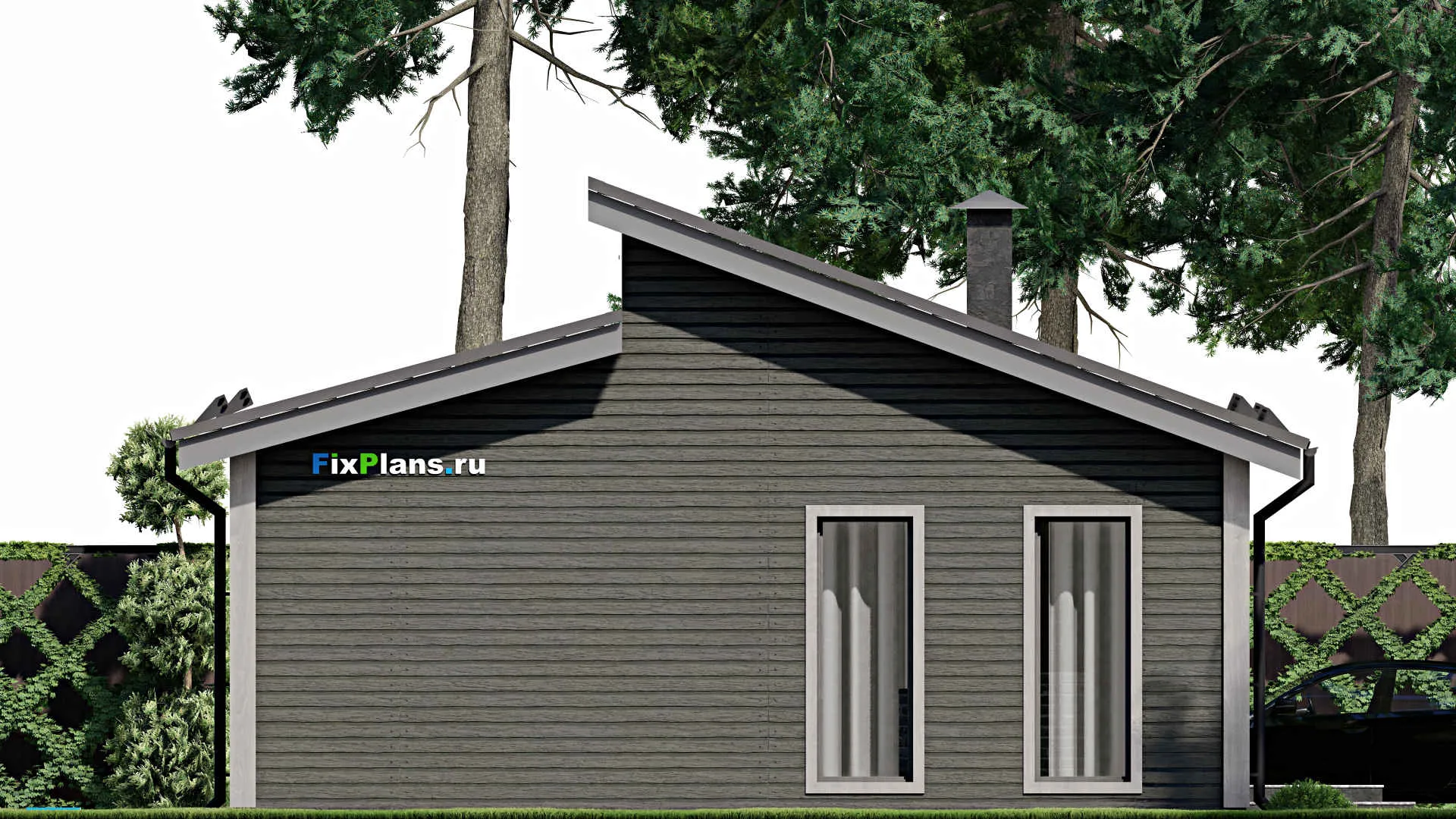 F-7001 - Проект одноэтажного дома 10 на 12, площадью 90 м² с 3 спальнями