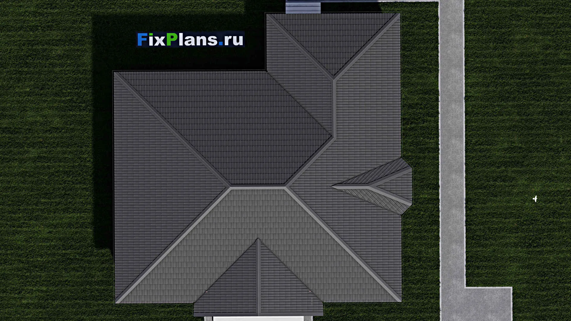 F-0719 - Проект одноэтажного дома 12 на 15, площадью 170 м² с террасой и 3 спальнями