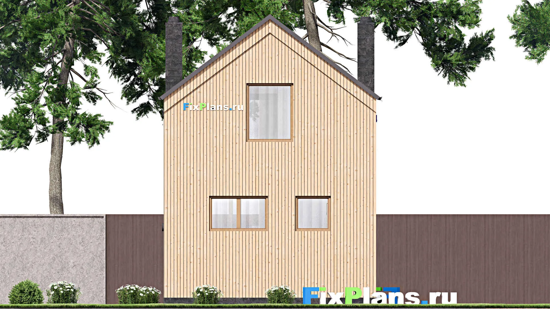 F-16469 - Проект двухэтажного дома 6 на 9, площадью 70 м² с 2 спальнями