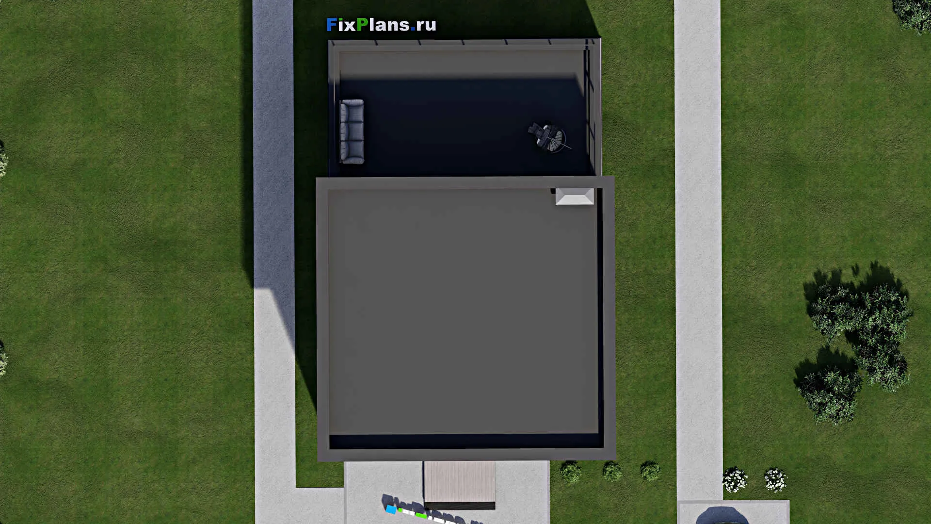 F-4283 - Планы двухэтажного дома 10 на 15, площадью 240 м² с террасой и 4 спальнями