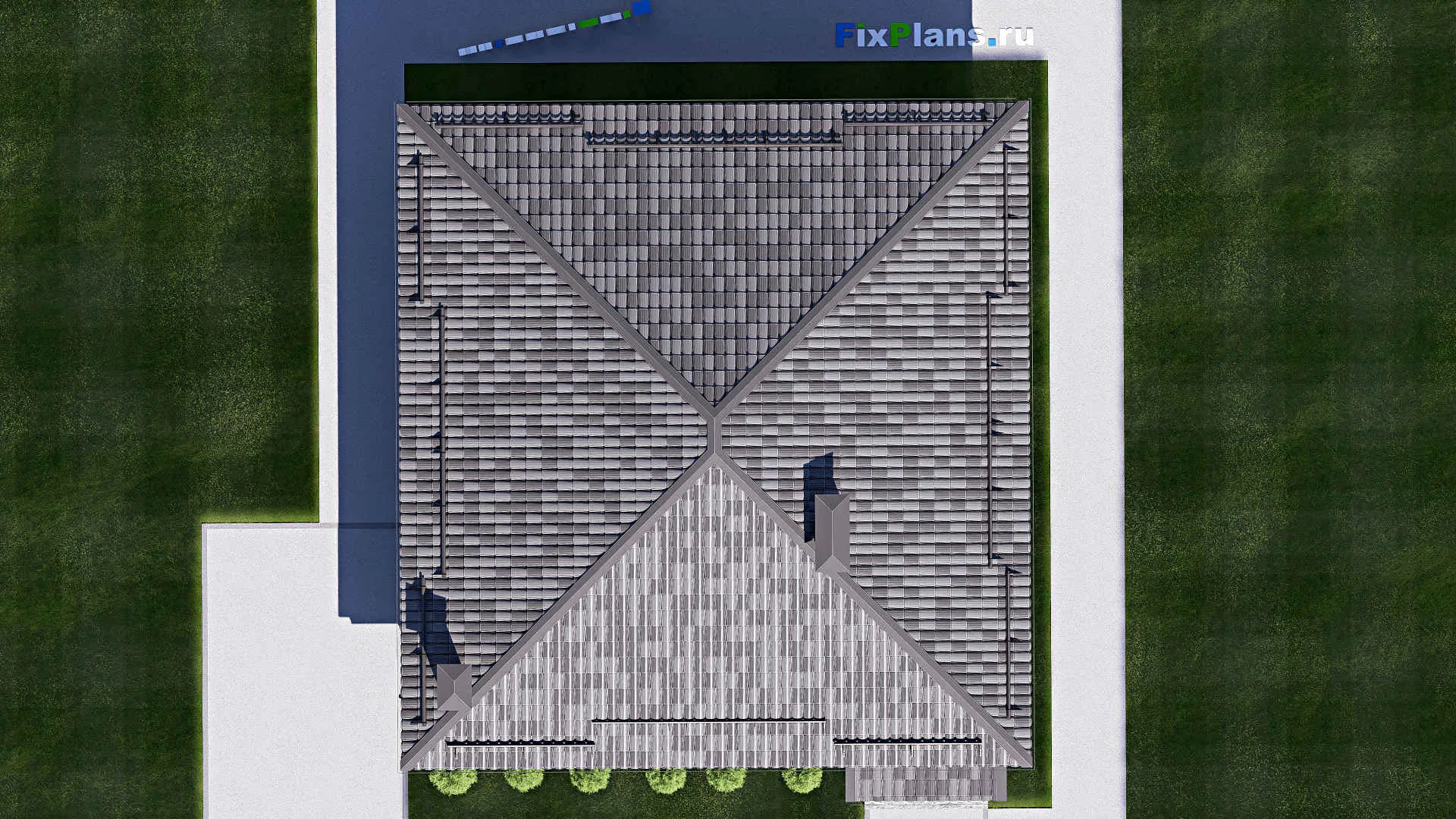 F-17864 - Проект одноэтажного дома 12 на 13, площадью 110 м² с 3 спальнями