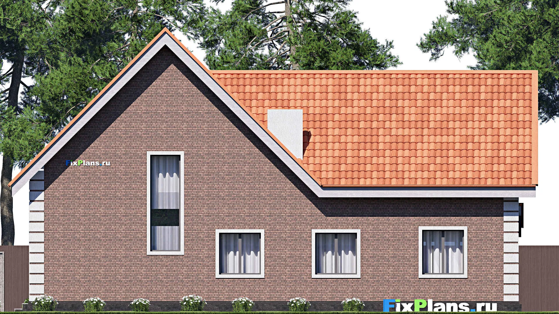 F-19223 - Проект дома с мансардой 9 на 17, площадью 200 м² с 3 спальнями