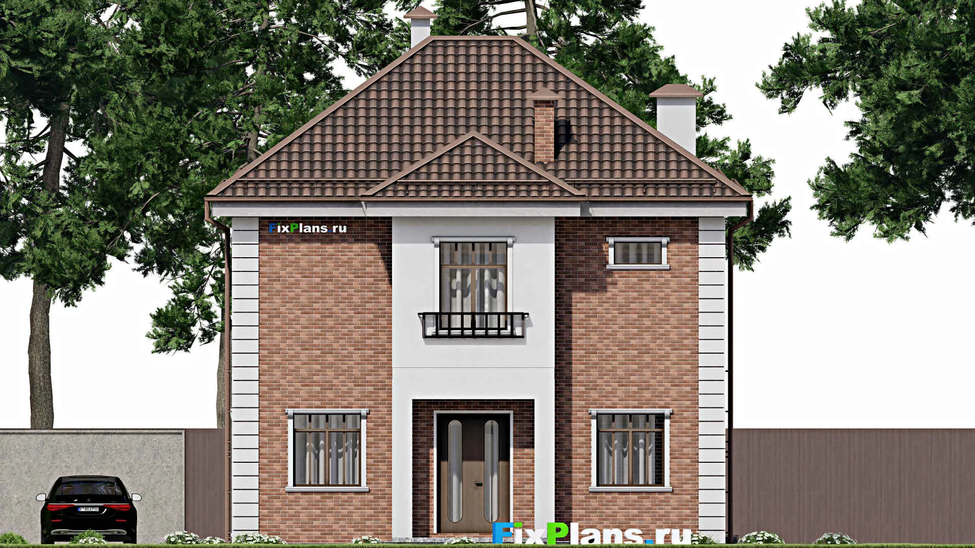 F-7847 - Проект двухэтажного дома 10 на 12, площадью 150 м² с 4 спальнями